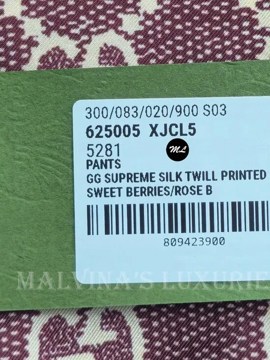 GUCCI PANTS GG SUPREME PRINT SILK LOUNGE TROUSERS - Picture 12 of 15